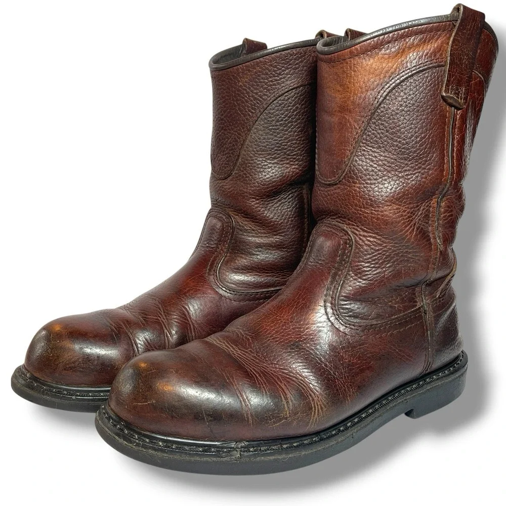 Red Wing Men's Leather  Boots  Style No. 5763 EH Sz. 11.5 M Worn In -Solid Boots
